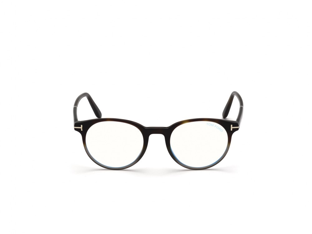 Eyeglasses Tom Ford FT5695-B (056) color avana / altro shape round 