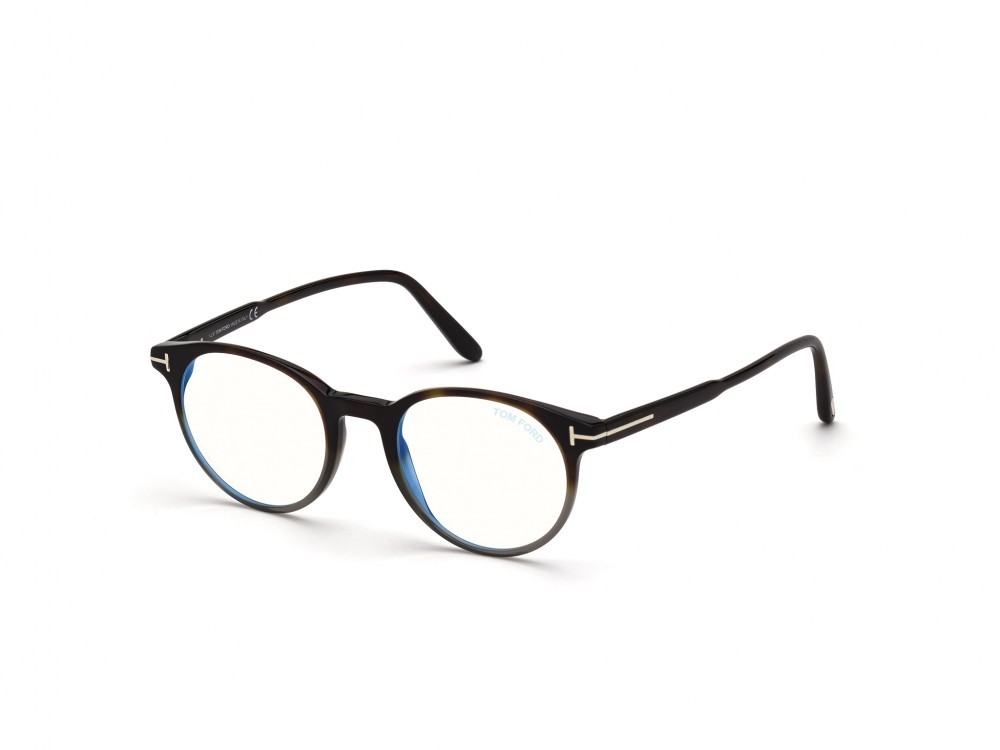 Eyeglasses Tom Ford FT5695-B (056) color avana / altro shape round 