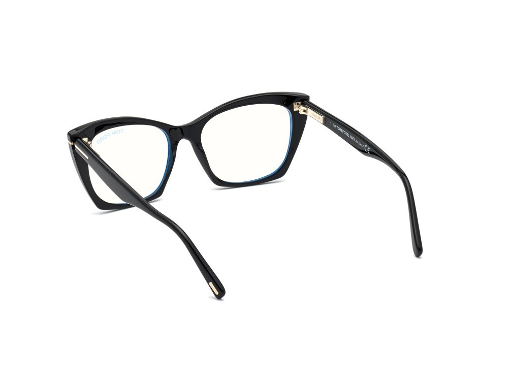 Occhiali da vista Tom Ford FT5709-B (001) colore nero lucido forma cat eye 