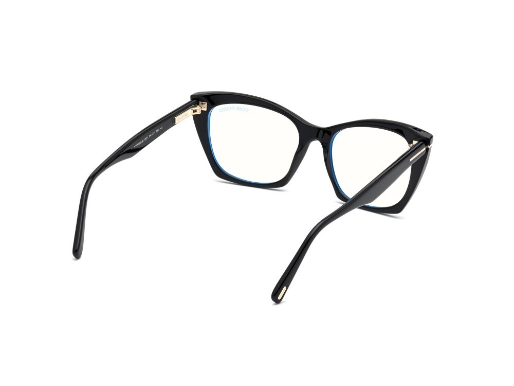 Occhiali da vista Tom Ford FT5709-B (001) colore nero lucido forma cat eye 