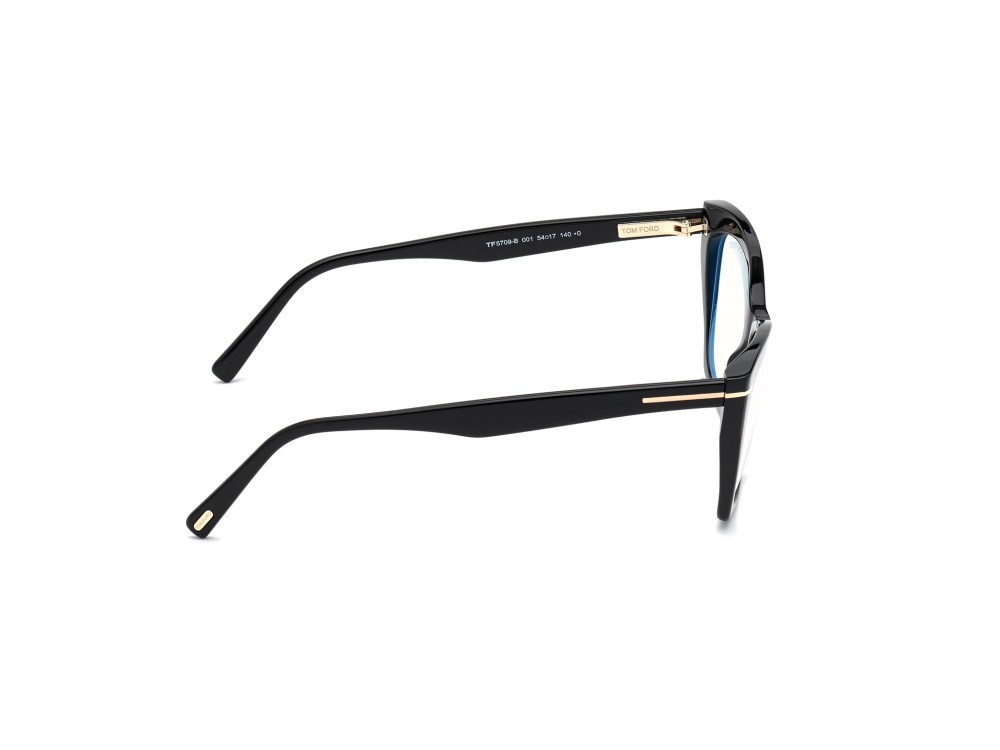 Occhiali da vista Tom Ford FT5709-B (001) colore nero lucido forma cat eye 