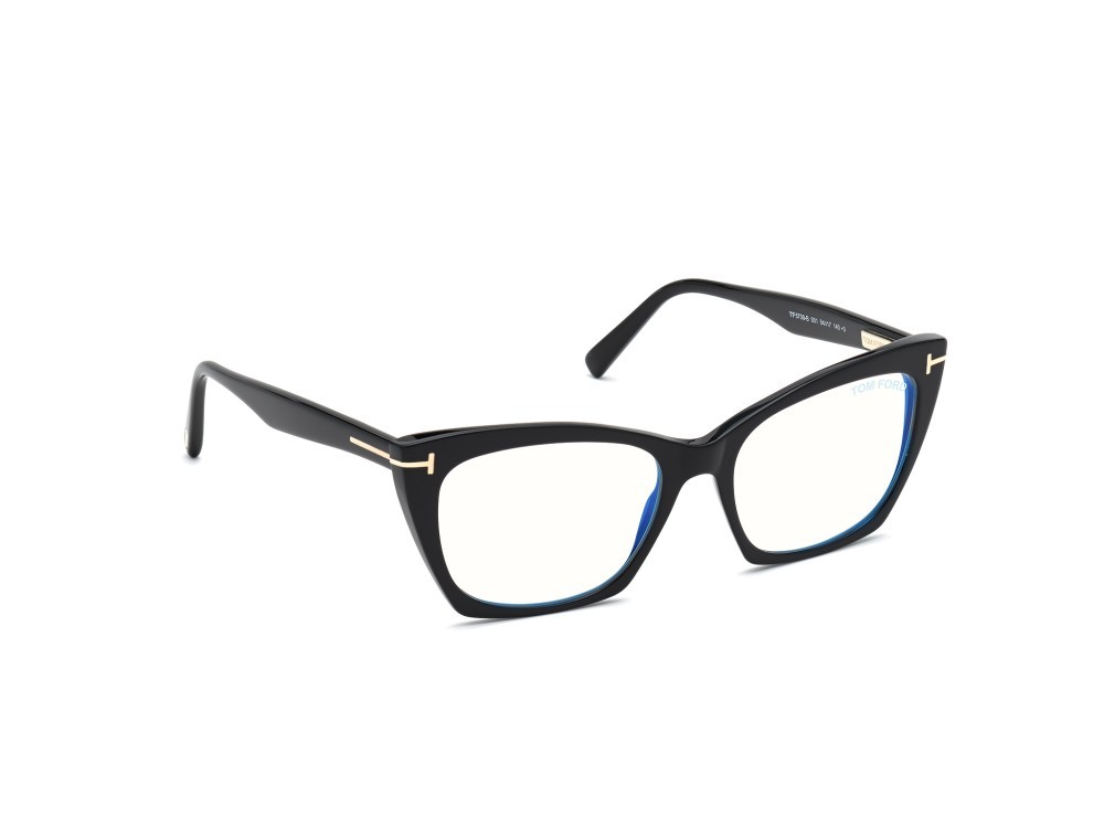 Occhiali da vista Tom Ford FT5709-B (001) colore nero lucido forma cat eye 