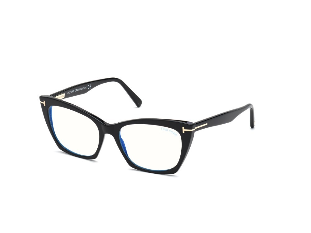 Occhiali da vista Tom Ford FT5709-B (001) colore nero lucido forma cat eye 