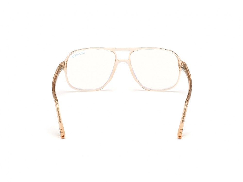 Eyeglasses Tom Ford FT5737-B (045) color marrone chiaro lucido shape navigator 