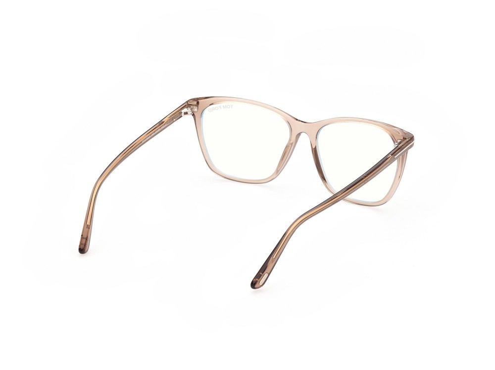 Occhiali da vista Tom Ford FT5762-B (045)  colore marrone chiaro lucido forma quadrato 