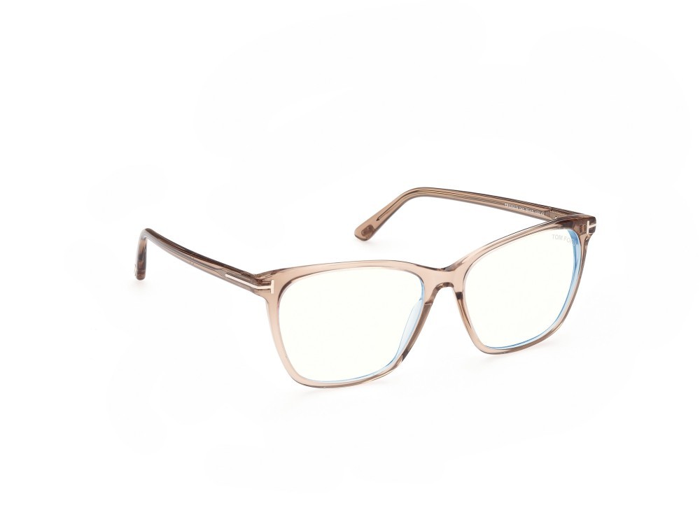 Occhiali da vista Tom Ford FT5762-B (045)  colore marrone chiaro lucido forma quadrato 