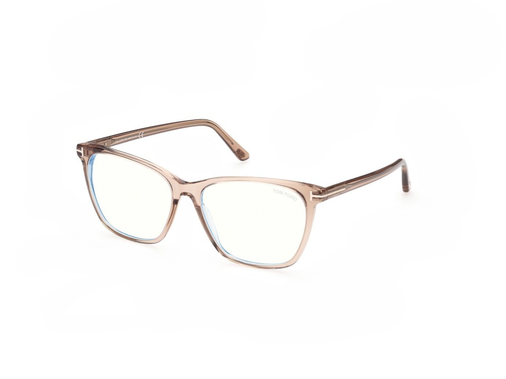 Occhiali da vista Tom Ford FT5762-B (045)  colore marrone chiaro lucido forma quadrato 