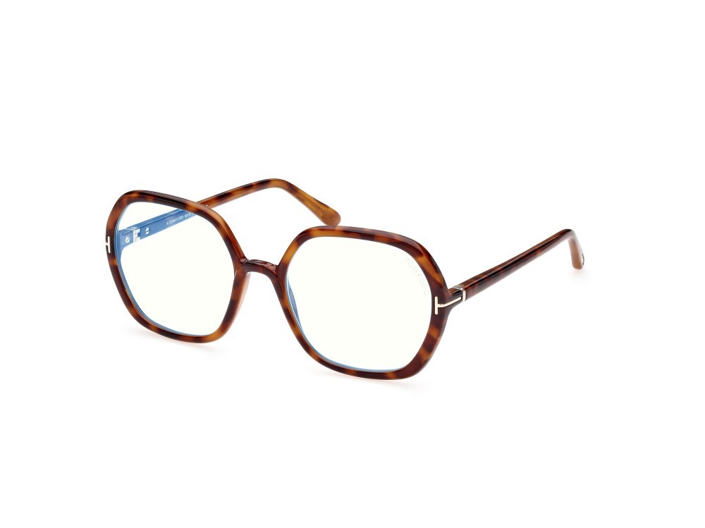 Eyeglasses Tom Ford FT5814-B (053) color avana bionda shape geometric 