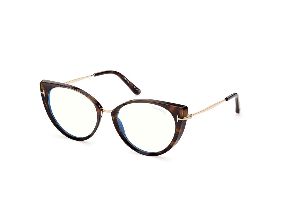 Brillen Tom Ford FT5815-B (052) farbe avana scura form cat-eye 