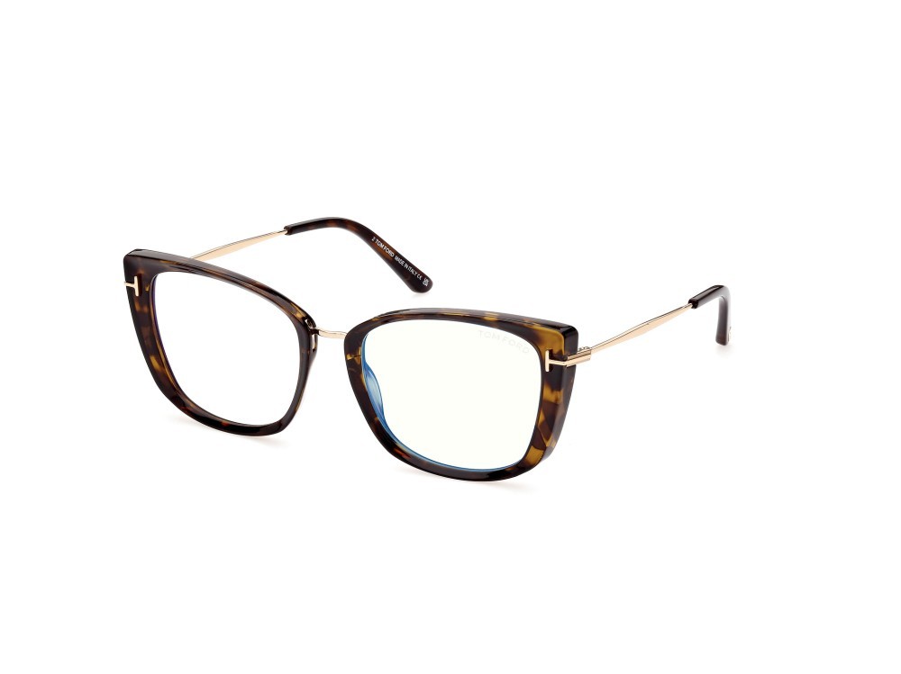 Brillen Tom Ford FT5816-B (052) farbe avana scura form cat-eye 