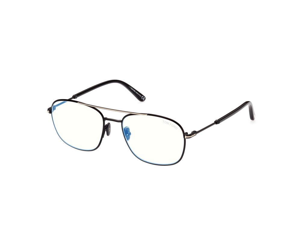 Occhiali da vista Tom Ford FT5830-B (001) colore nero lucido forma aviator 
