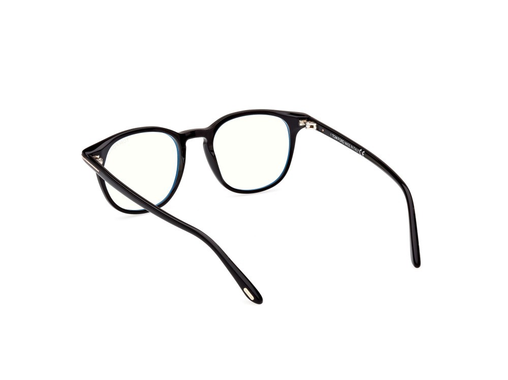 Occhiali da vista Tom Ford FT5832-B (001) colore nero lucido forma rotondo 