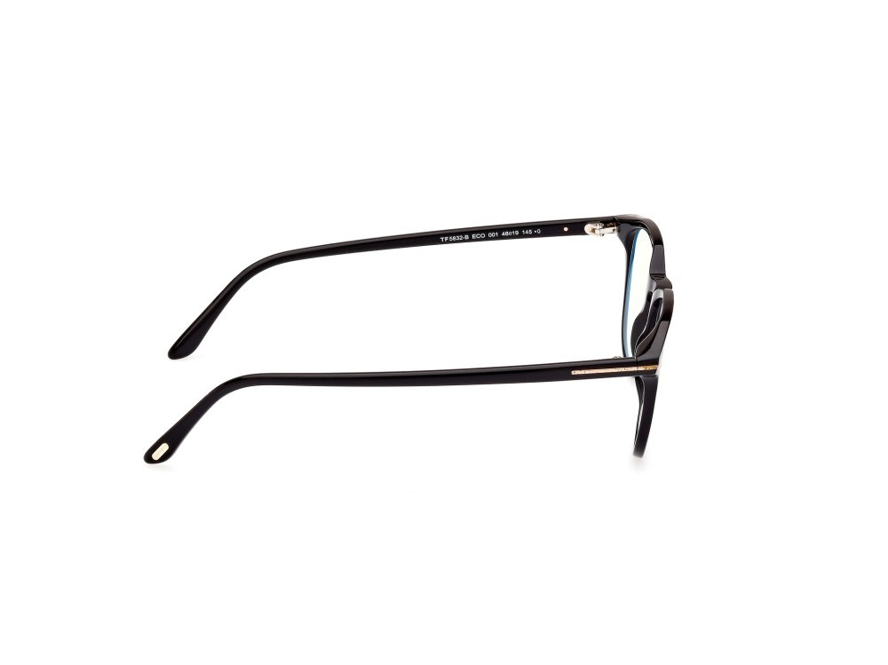 Occhiali da vista Tom Ford FT5832-B (001) colore nero lucido forma rotondo 