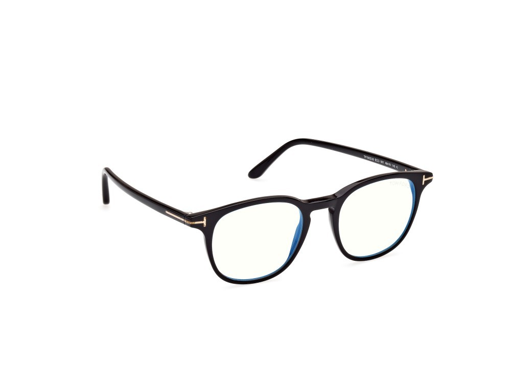 Occhiali da vista Tom Ford FT5832-B (001) colore nero lucido forma rotondo 