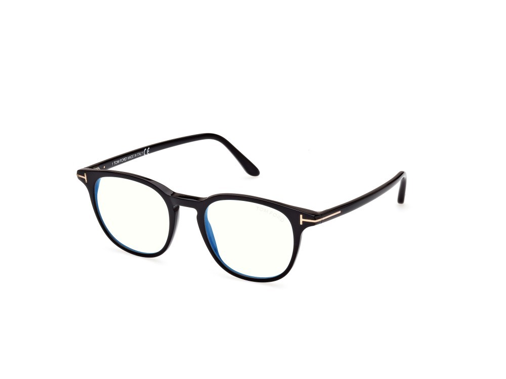 Occhiali da vista Tom Ford FT5832-B (001) colore nero lucido forma rotondo 