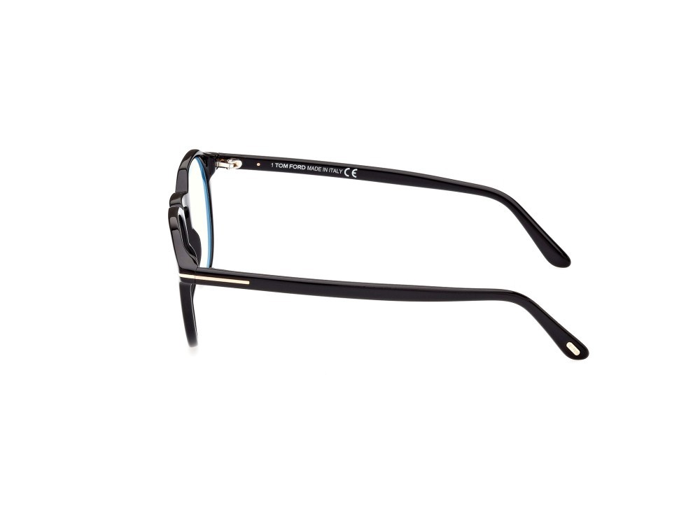 Occhiali da vista Tom Ford FT5833-B (001) colore nero lucido forma rotondo 