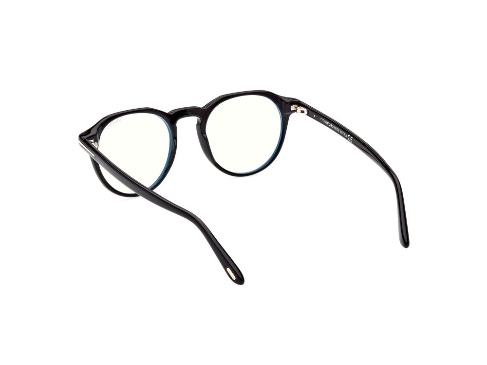 Occhiali da vista Tom Ford FT5833-B (001) colore nero lucido forma rotondo 