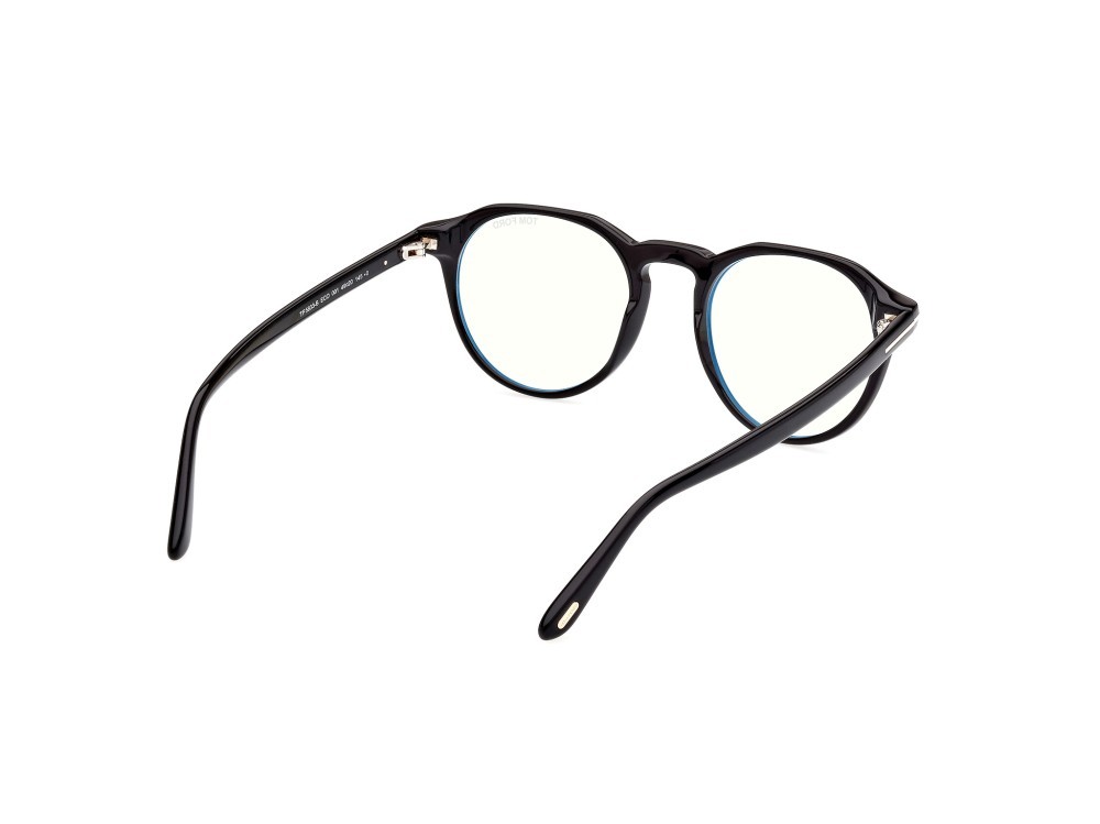 Occhiali da vista Tom Ford FT5833-B (001) colore nero lucido forma rotondo 