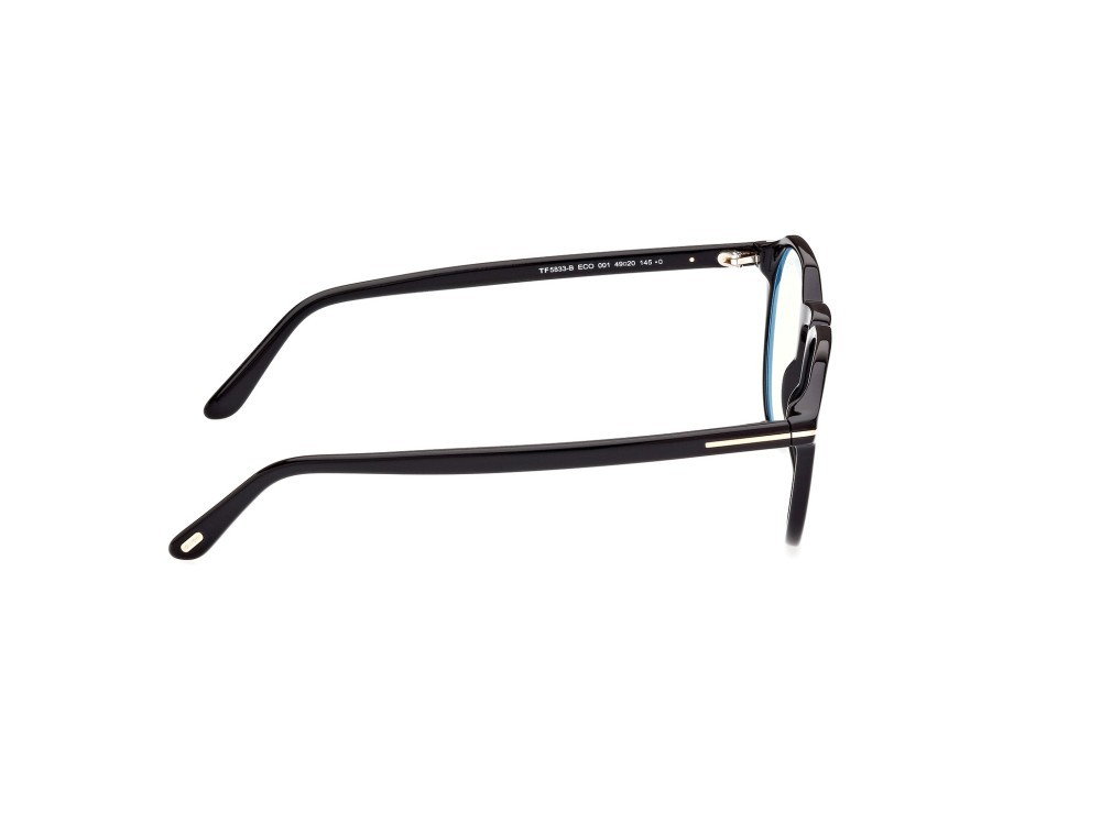 Occhiali da vista Tom Ford FT5833-B (001) colore nero lucido forma rotondo 