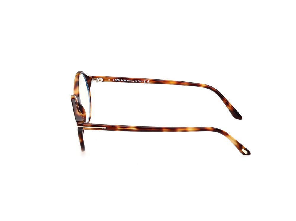 Brillen Tom Ford FT5834-B (053) farbe avana bionda form rund 