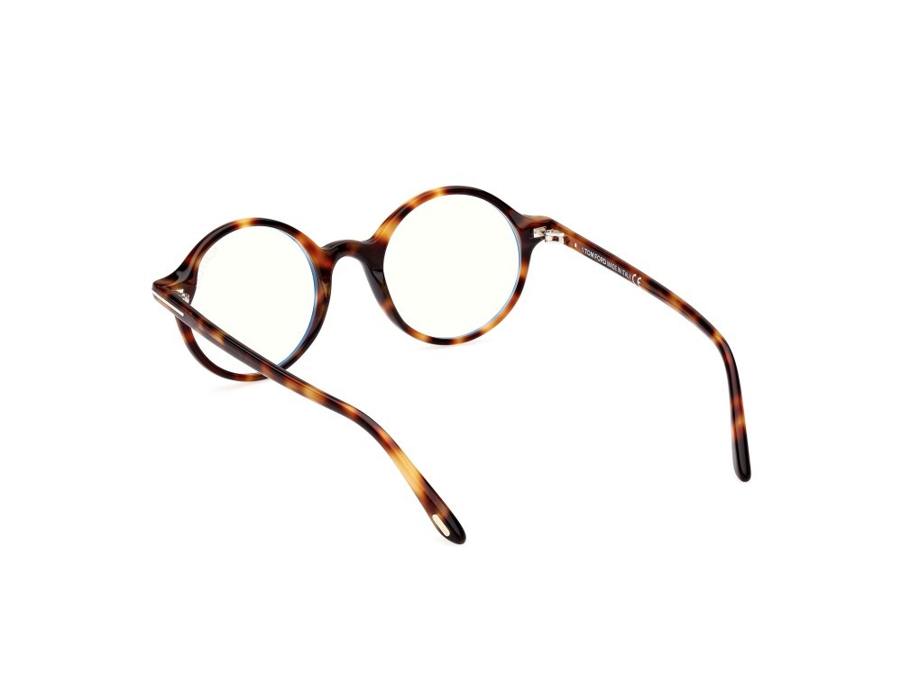 Brillen Tom Ford FT5834-B (053) farbe avana bionda form rund 