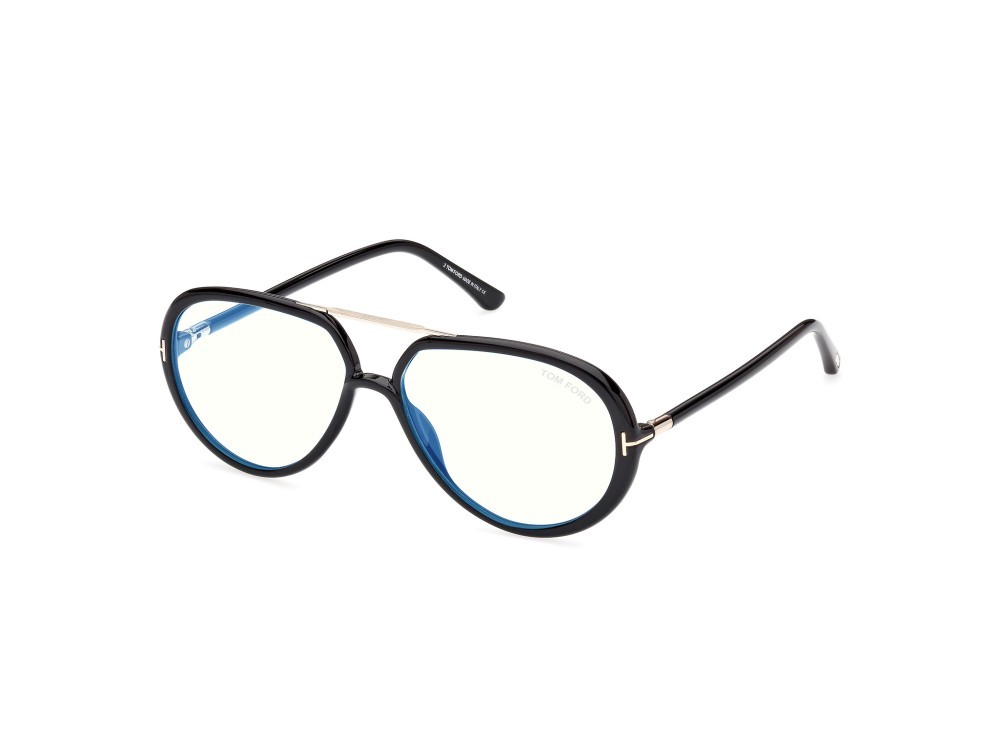 Brillen Tom Ford FT5838-B (001) farbe nero lucido form aviator 