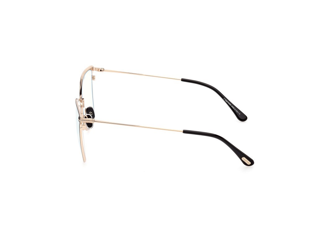 Occhiali da vista Tom Ford FT5839-B (001) colore nero lucido forma farfalla 