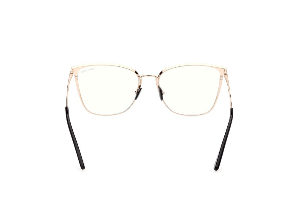 Occhiali da vista Tom Ford FT5839-B (001) colore nero lucido forma farfalla 
