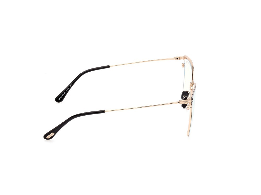 Occhiali da vista Tom Ford FT5839-B (001) colore nero lucido forma farfalla 