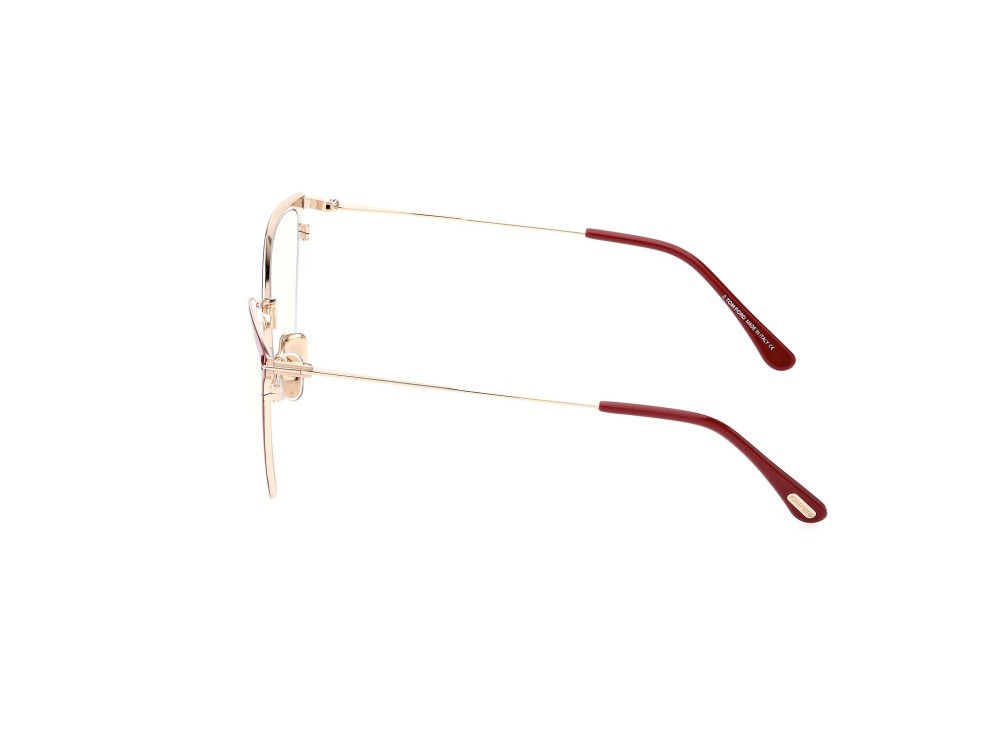 Brillen Tom Ford FT5840-B (066) farbe rosso lucido form cat-eye 