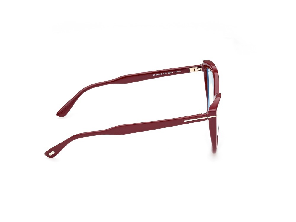 Brillen Tom Ford FT5843-B (074) farbe rosa / altro form cat-eye 