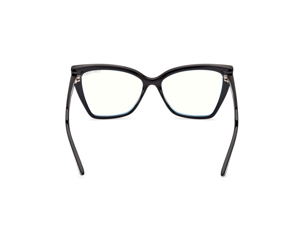 Occhiali da vista Tom Ford FT5844-B (001) colore nero lucido forma cat eye 