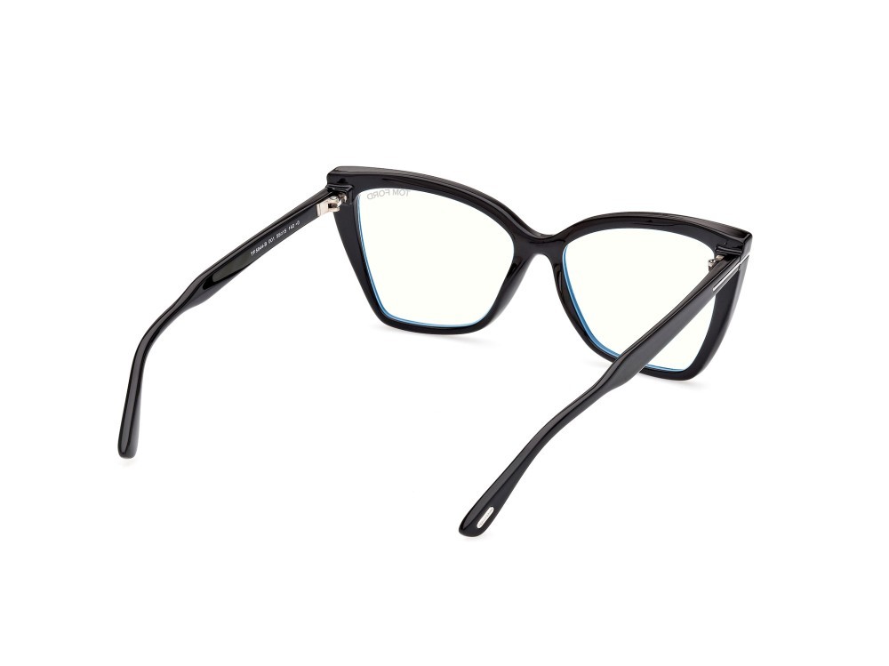 Occhiali da vista Tom Ford FT5844-B (001) colore nero lucido forma cat eye 