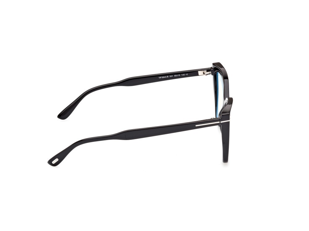 Occhiali da vista Tom Ford FT5844-B (001) colore nero lucido forma cat eye 