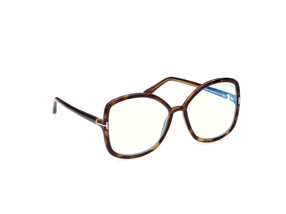 Eyeglasses Tom Ford FT5845-B (052) color avana scura shape butterfly 