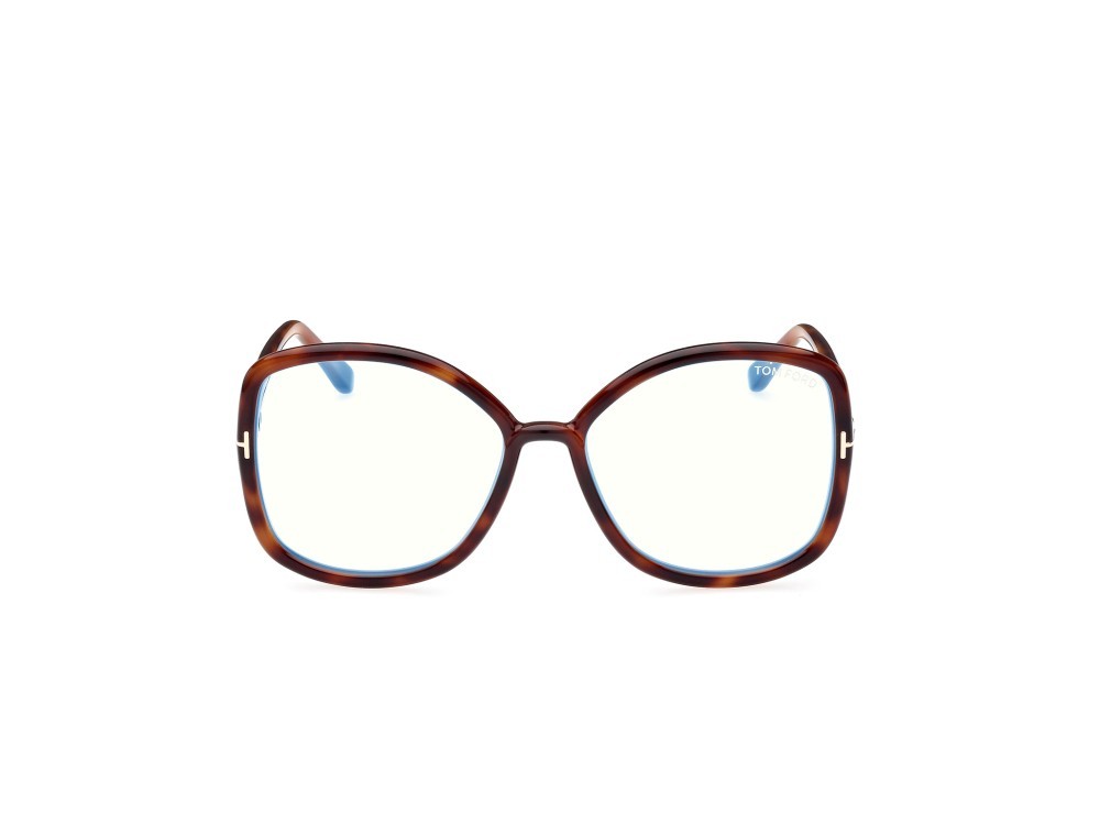 Brillen Tom Ford FT5845-B (053) farbe avana bionda form schmetterling 