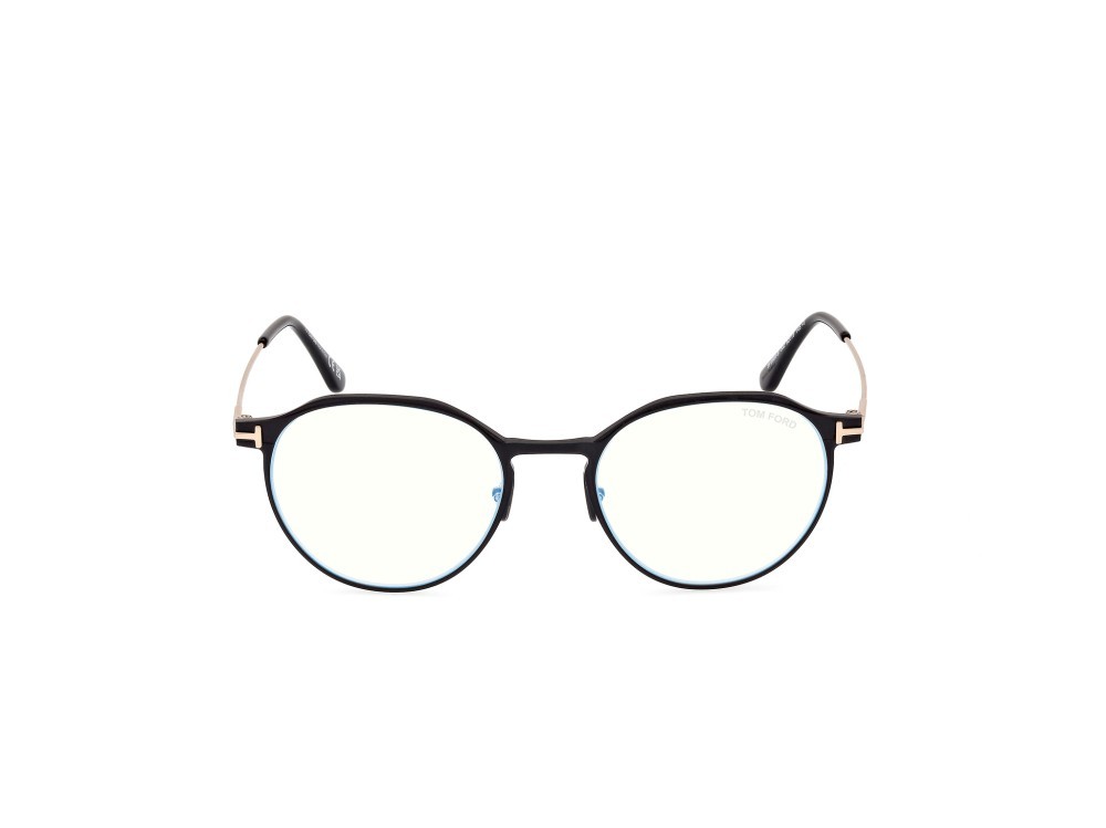 Occhiali da vista Tom Ford FT5866-B (002) colore nero opaco forma rotondo 