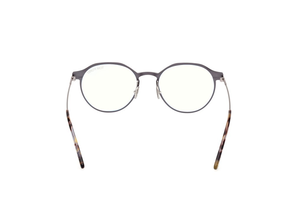 Brillen Tom Ford FT5866-B (013) farbe rutenio scuro opaco form rund 