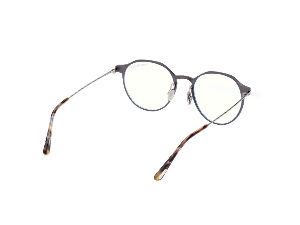 Brillen Tom Ford FT5866-B (013) farbe rutenio scuro opaco form rund 