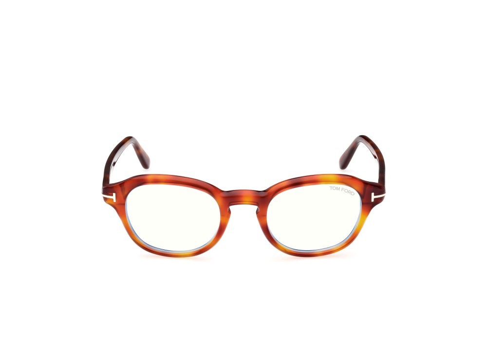 Brillen Tom Ford FT5871-B (053) farbe avana bionda form rund 