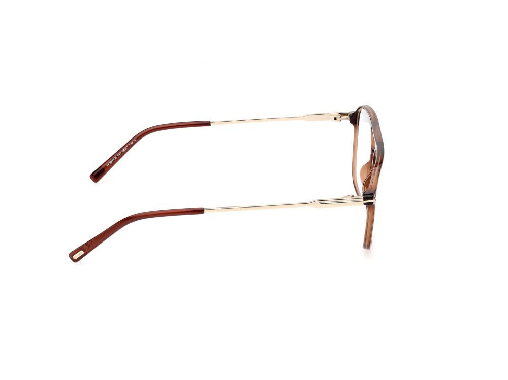 Brillen Tom Ford FT5874-B (048) farbe marrone scuro lucido form aviator 