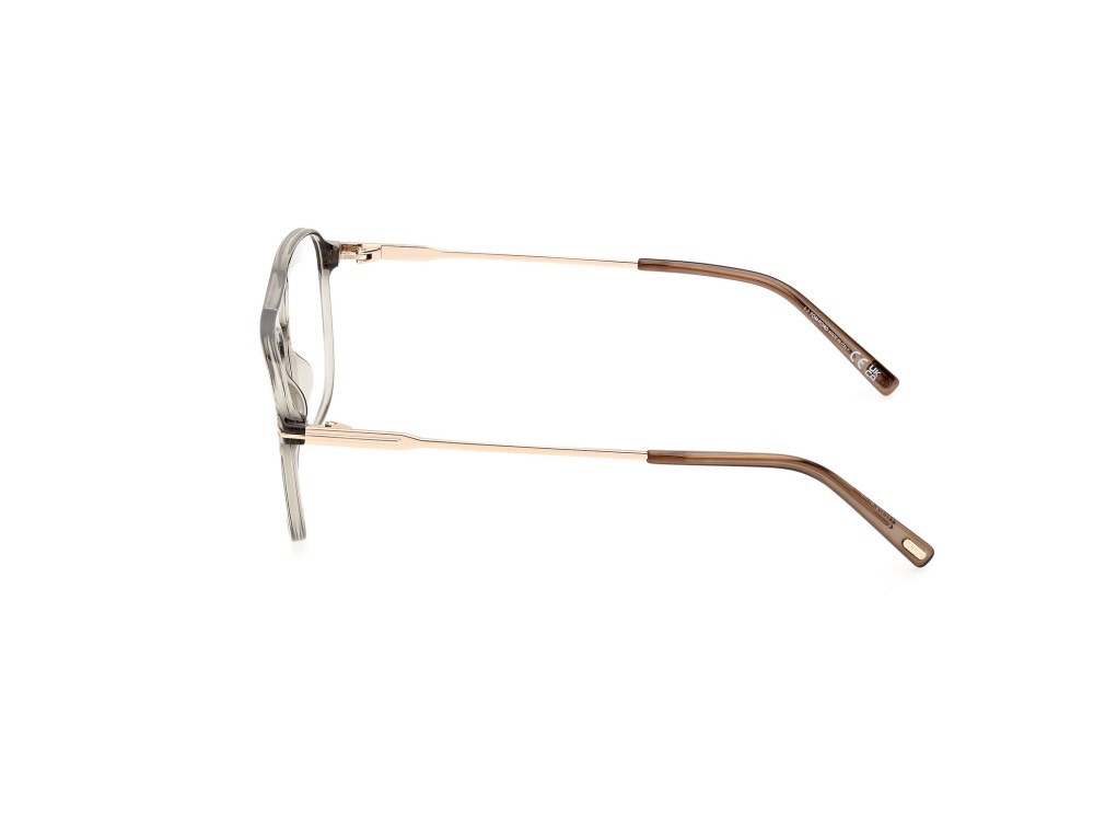 Occhiali da vista Tom Ford FT5874-B (093) colore verde chiaro lucido forma aviator 