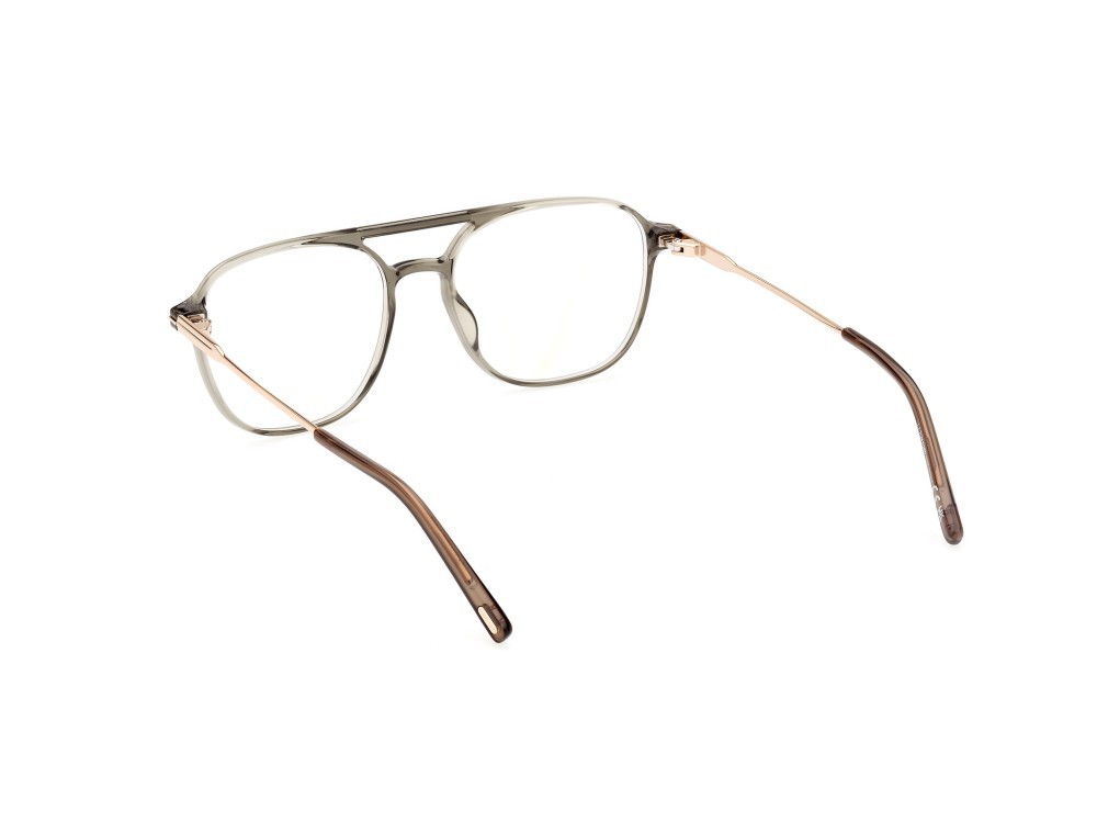 Occhiali da vista Tom Ford FT5874-B (093) colore verde chiaro lucido forma aviator 