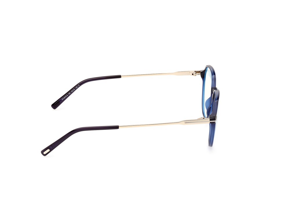 Occhiali da vista Tom Ford FT5875-B (090) colore blu lucido forma rotondo 