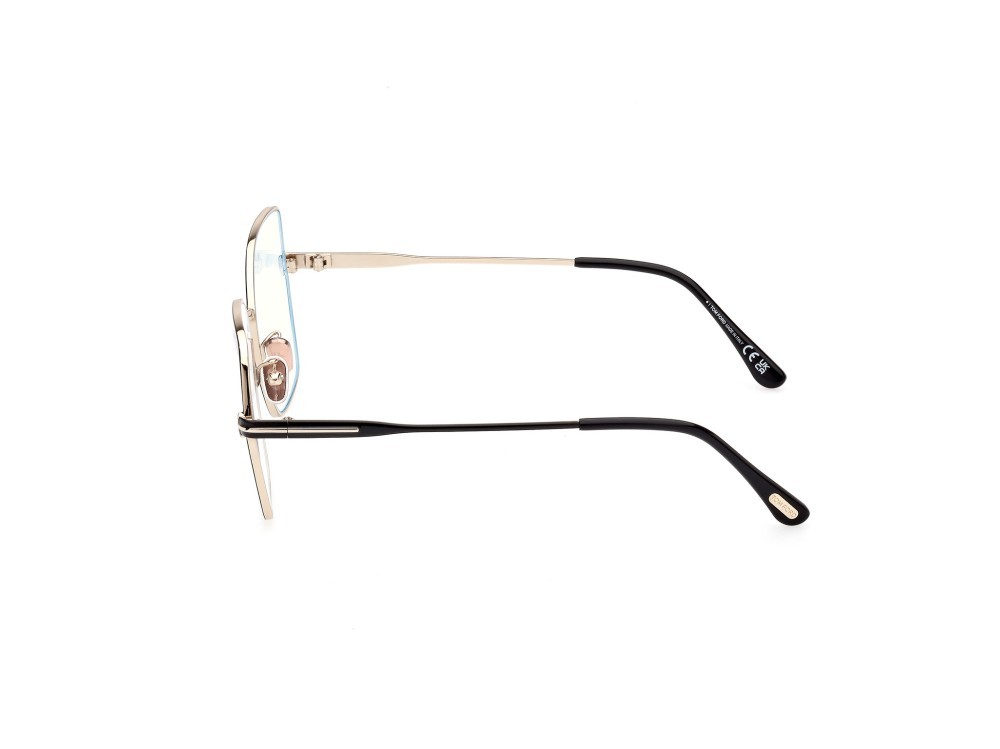 Eyeglasses Tom Ford FT5876-B (032) color oro pallido shape butterfly 