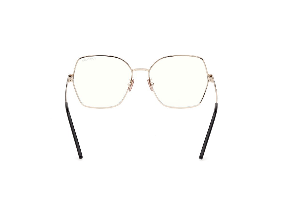 Eyeglasses Tom Ford FT5876-B (032) color oro pallido shape butterfly 