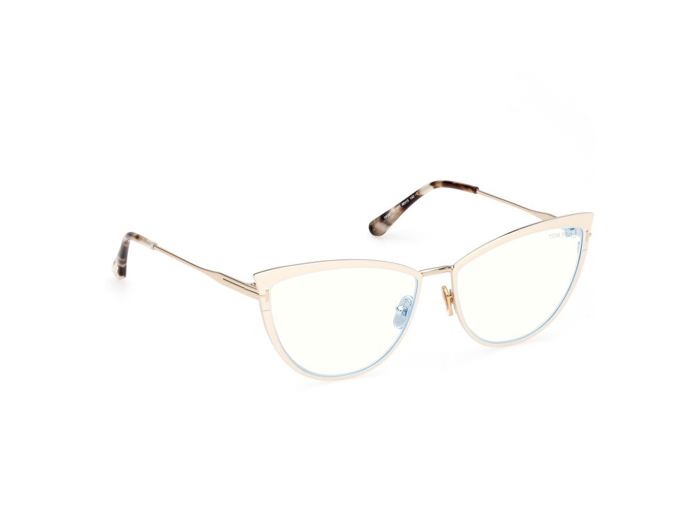 Brillen Tom Ford FT5877-B (025) farbe avorio form cat-eye 