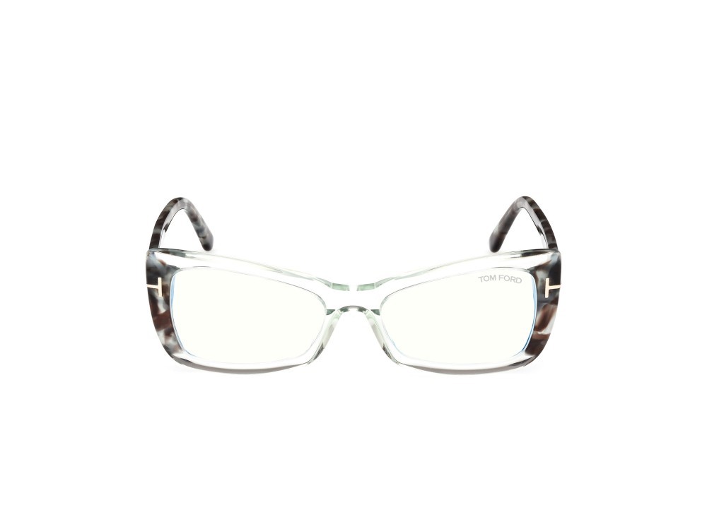 Brillen Tom Ford FT5879-B (093) farbe verde chiaro lucido form quadratisch 