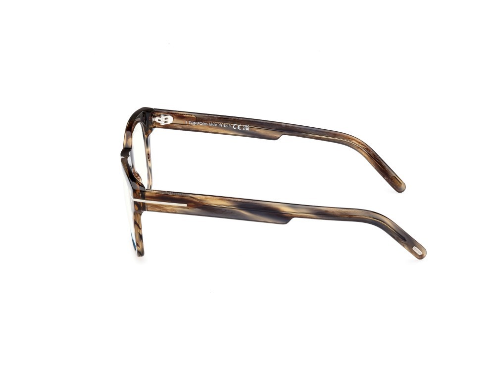 Brillen Tom Ford FT5886-B (045) farbe marrone chiaro lucido form quadratisch 