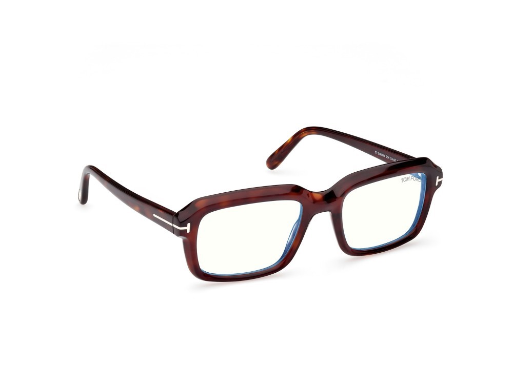 Brillen Tom Ford FT5888-B (054) farbe avana rossa form rechteckig 